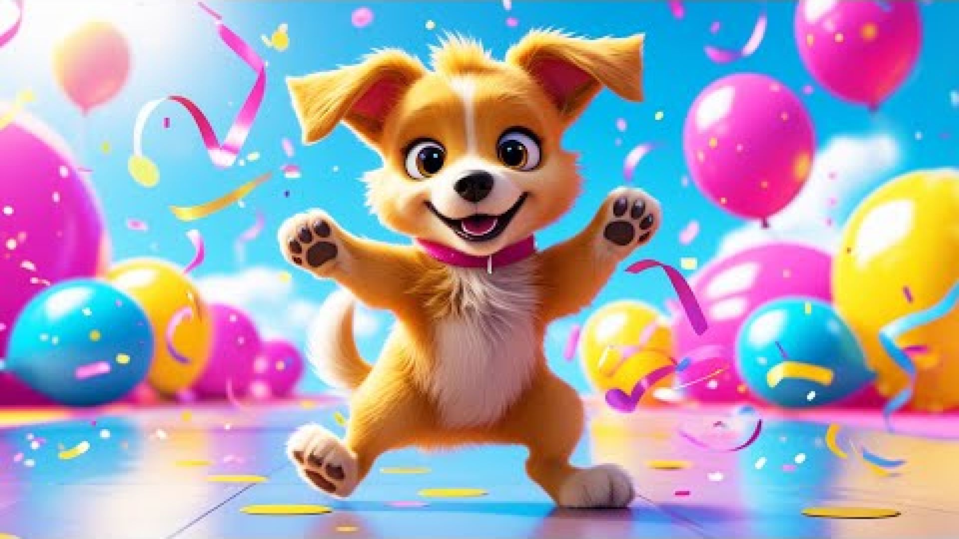Cute Puppies Do The Hokey Pokey | Nursery Rhymes for Toddlers | JollieJingles