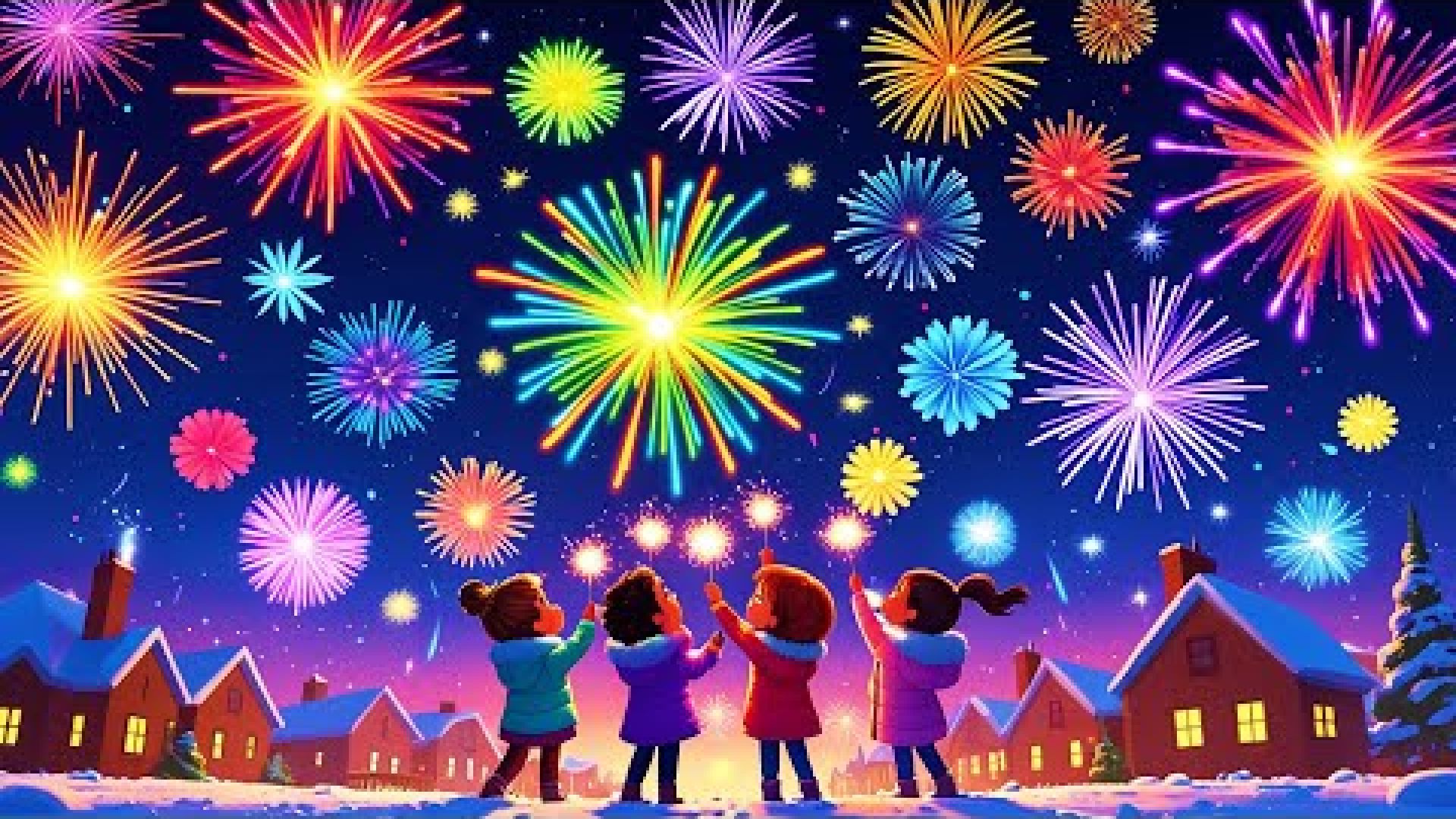 Fireworks On New Year’s Eve 2025 | Nursery Rhymes for Toddlers | JollieJingles