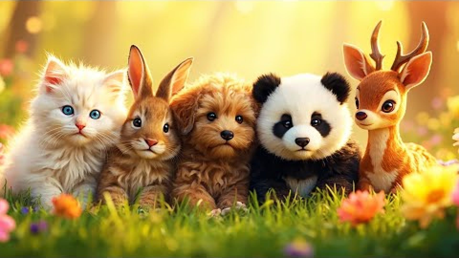 🌿 Super Relaxing Baby Animals 🐶🐱 | Soothing Piano Music for Toddlers | Sleep & Calm Down